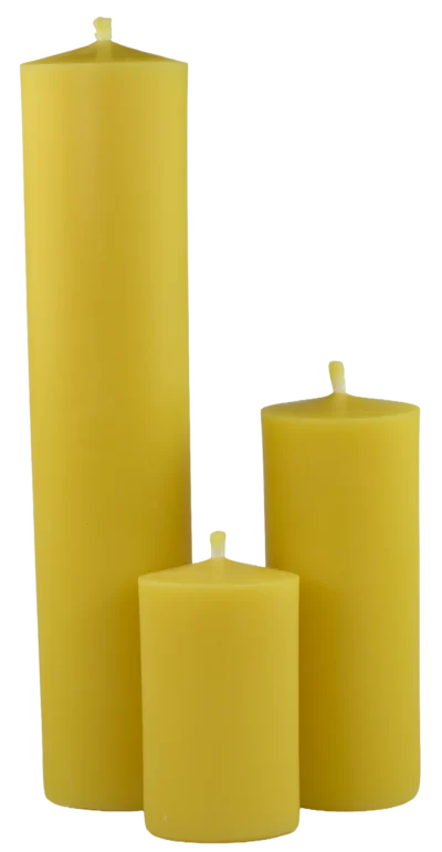 Świece Classic o średnicy 5,2 cm z wosku pszczelego, wys. 25 cm
